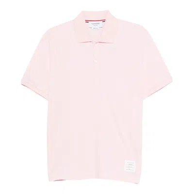 Thom Browne Classic Pique 4-bar Polo Men In Pink