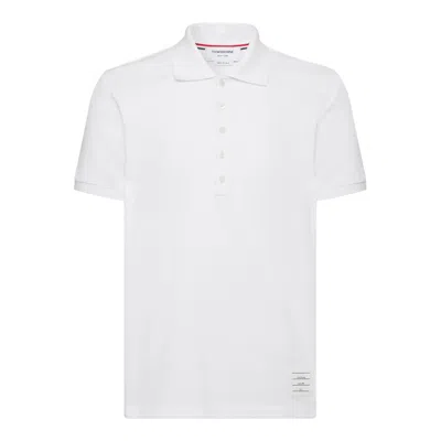 Thom Browne Classic Pique 4-bar Polo Men In White