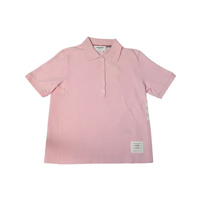 Thom Browne Classic Pique 4-bar Polo T-shirts Light Pink
