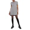 Thom Browne Classic Pique Stripe Polo Dress In Gray