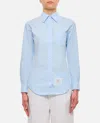 Thom Browne Cotton Poplin Shirt In Blue