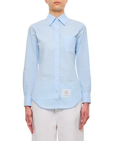 Thom Browne Classic Point Collar Shirt In Blue