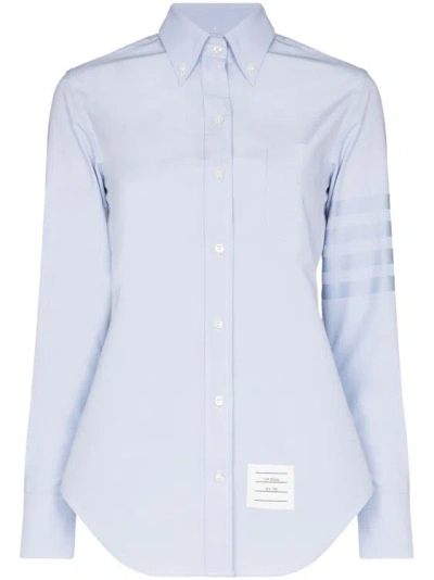 Thom Browne Classic Point Collar Shirt In Blue