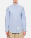 Thom Browne Button-up Shirt With Light Blue Tone And Classic Collar In Blue