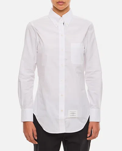Thom Browne Classic Poplin Shirt With A Pointed Collar In White