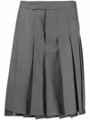 Thom Browne Asymmetric Hem Pleated Backstrap Skirt
