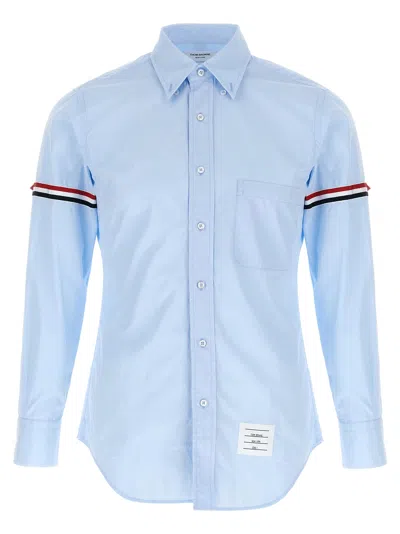 Thom Browne Classic Rwb Shirt And Blouse In Light Blue