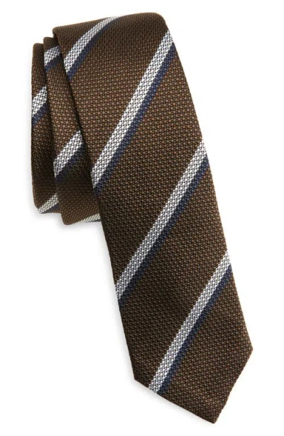 Thom Browne Classic Shadow Stripe Silk Tie