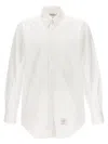 Thom Browne Signature Grosgrain Placket Shirt In White