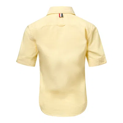 Thom Browne Classic Short Sleeve Shirt In Yellow