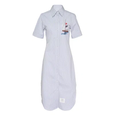 Thom Browne Classic Short Sleeve Shirt Dress