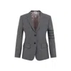 Thom Browne Med Grey Wool Classic Sport Coat In Gray