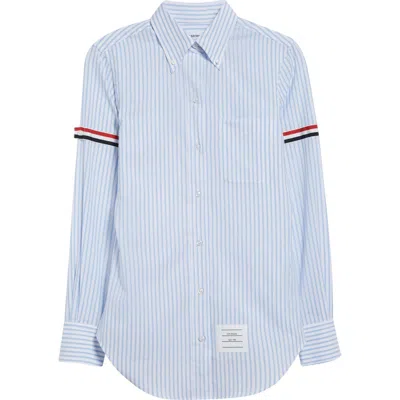 THOM BROWNE THOM BROWNE CLASSIC STRIPE COTTON POPLIN BUTTON-DOWN SHIRT