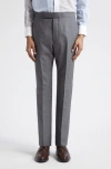 Thom Browne Classic Super 120s Wool Backstrap Pants In Gray