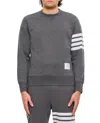 Thom Browne Four-stripe Sweatshirt In Grey