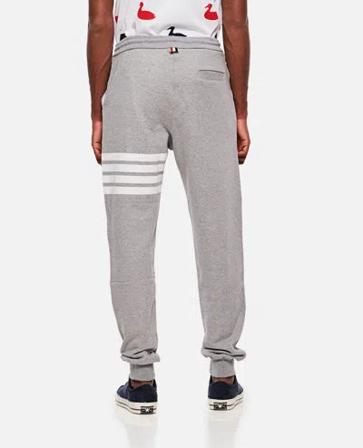 Thom Browne Jogger Trousers 4 Bar In Grey