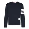 Thom Browne 4-bar Stripe Crewneck T-shirt In Blue