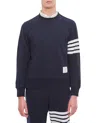 Thom Browne Classic Sweatshirt In Classic Loopback 4 Bar In Blue