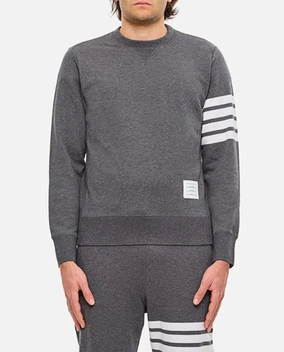 Thom Browne Classic Sweatshirt In Classic Loopback With Engineered 4 B In Grey