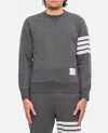 Thom Browne Four-stripe Sweatshirt In Grey