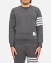 Thom Browne Four-stripe Sweatshirt In Grey