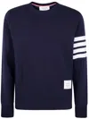 Thom Browne 4 Bar Stripe Long Sleeve T-shirt In Blue