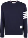 Thom Browne Classic 4-bar Sweatshirt In Blue