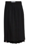 Thom Browne Classic Tipping Pleated Wool Skirt