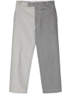 Thom Browne Tailored Trousers With Two-tone Legs In Grey
