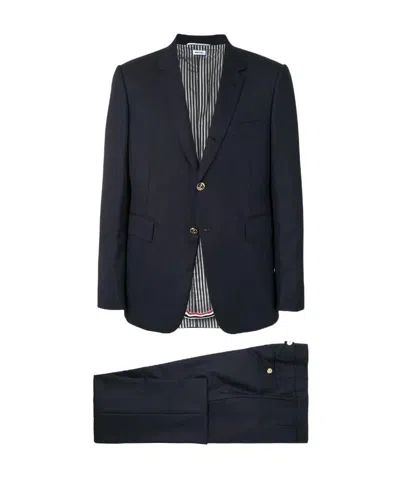 Thom Browne Classic Two Piece Suit In Navy Blue