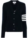 Thom Browne 4-bar Stripes Cashmere Cardigan In Navy