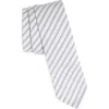 Thom Browne Classic Wide Uni Stripe Cotton Tie In White