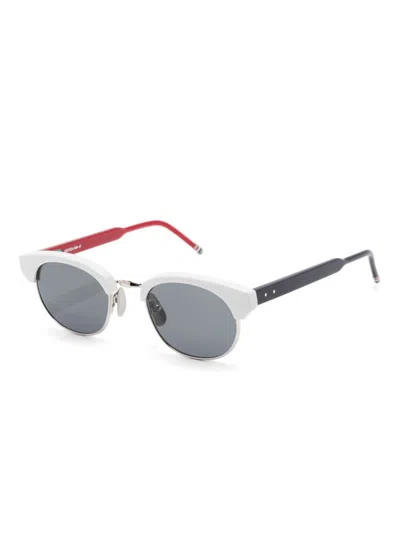 Thom Browne Clubmaster-frame Sunglasses In Black