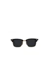 Thom Browne Clubmaster-frame Tinted Sunglasses In Black