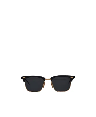 Thom Browne Clubmaster-frame Tinted Sunglasses In Black