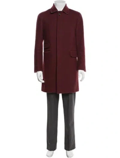 Pre-owned Thom Browne Coat In Burgundy