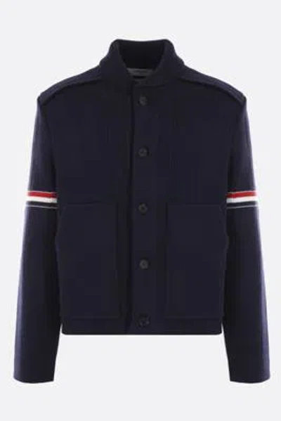 Thom Browne Coats In Blue