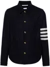 Thom Browne '4-bar Utility' Single-breasted Jacket In Blue