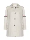 Thom Browne Coats Beige In Brown