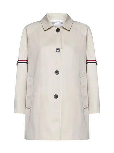 Thom Browne Coats Beige In Brown