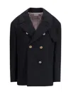 Thom Browne Double-breasted Jacket In Black