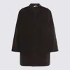 Thom Browne Dark Grey Coat In Black