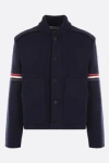 Thom Browne Single-breasted Button-fastening Coat In Blue