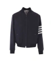Thom Browne Man Jacket Midnight Blue Size 4 Wool