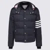 Thom Browne Navy Down Jacket In Blue