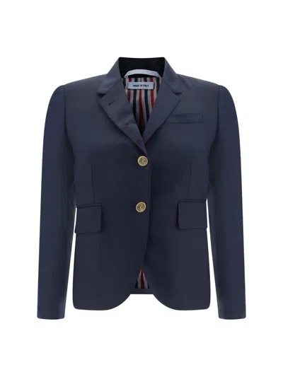 Thom Browne Coats In Navy