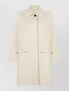 Thom Browne Collar Raincoat In Waterproof Cotton