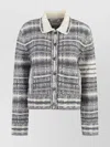 Thom Browne Checked Jacquard-knit Wool-blend Bomber Jacket
