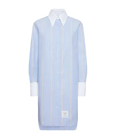 THOM BROWNE COLLARED LONG-SLEEVED DRESS