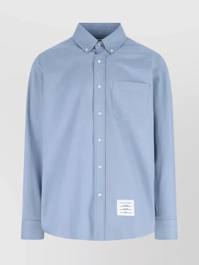 Thom Browne Collared Shirt With Cuffs And Pocket